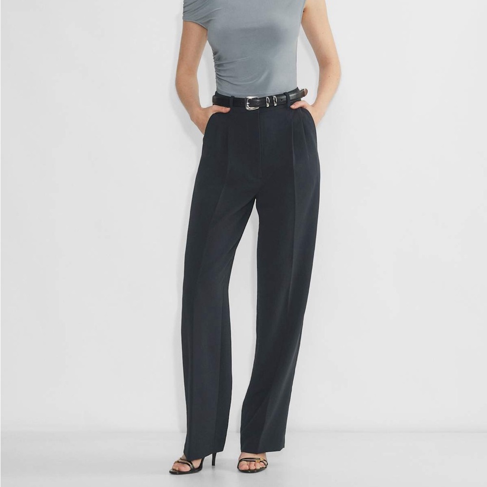 Zanella Black High Rise Wide Leg Pants Size 14 - Picture 6 of 8